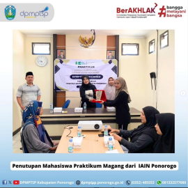 Penutupan mahasiswa praktikum magang dari IAIN Ponorogo